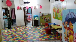 The spacious facilities for the little flock preschool in Delhi that teach LEM phonics as their English literacy programme. This franchise is a feeder school for Faith Academy.
